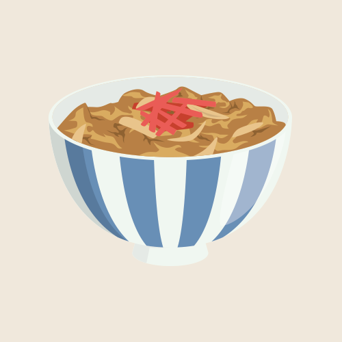 牛丼　イラスト