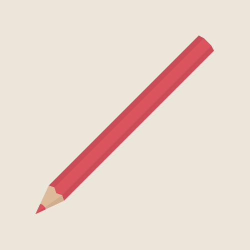 赤鉛筆・色鉛筆のイラスト フリー素材