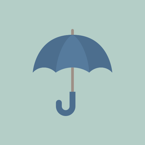 天気 雨 / 傘 カラーアイコン フリー素材