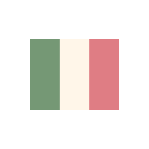 イタリア　国旗　カラーアイコン フリー素材