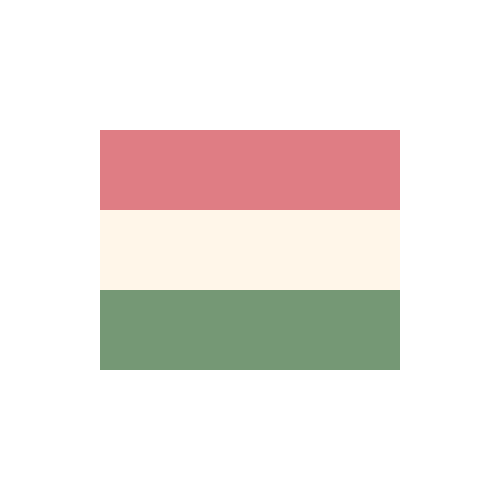 ハンガリー　国旗　カラーアイコン フリー素材