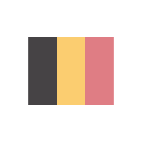 ベルギー　国旗　カラーアイコン フリー素材