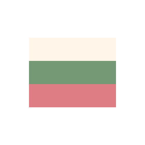 ブルガリア　国旗　カラーアイコン フリー素材