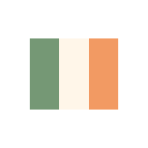 アイルランド　国旗　カラーアイコン フリー素材