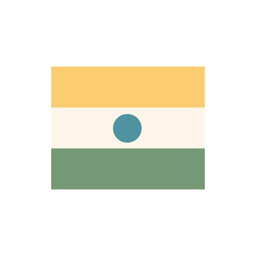 インド　国旗　カラーアイコン フリー素材
