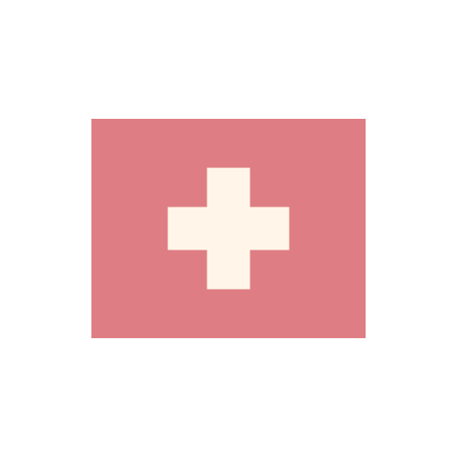 スイス　国旗　カラーアイコン フリー素材