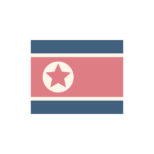 北朝鮮　国旗　カラーアイコン フリー素材