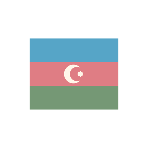 アゼルバイジャン　国旗　カラーアイコン フリー素材