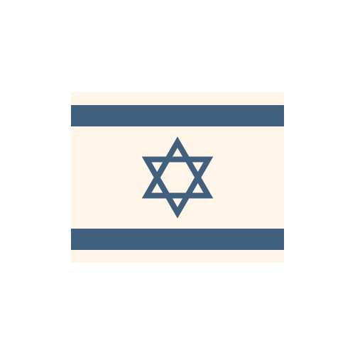イスラエル　国旗　カラーアイコン フリー素材