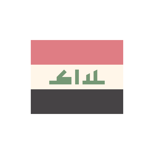 イラク　国旗　カラーアイコン フリー素材