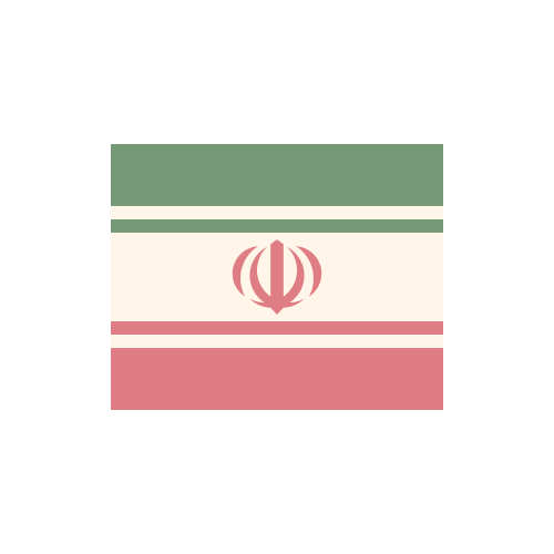 イラン　国旗　カラーアイコン フリー素材