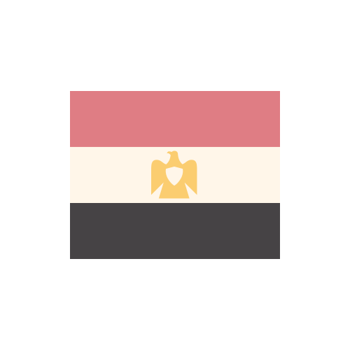 エジプト　国旗　カラーアイコン フリー素材