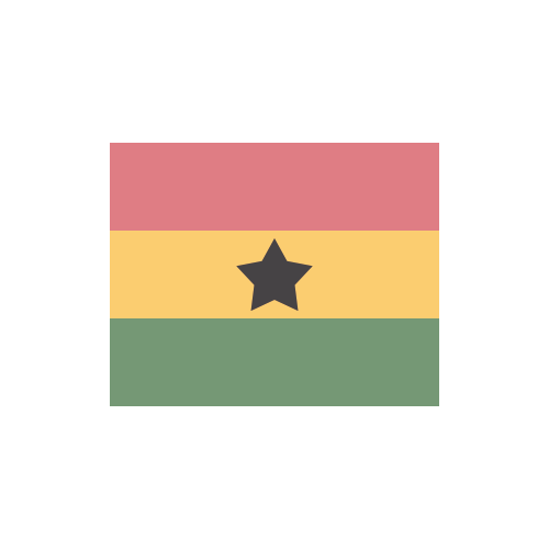 ガーナ　国旗　カラーアイコン フリー素材