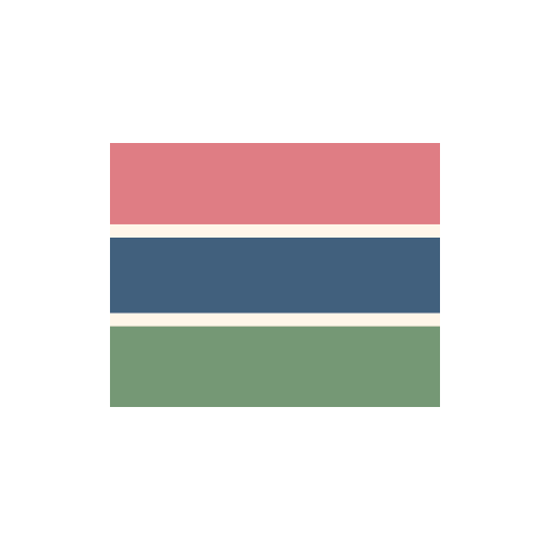 ガンビア　国旗　カラーアイコン フリー素材