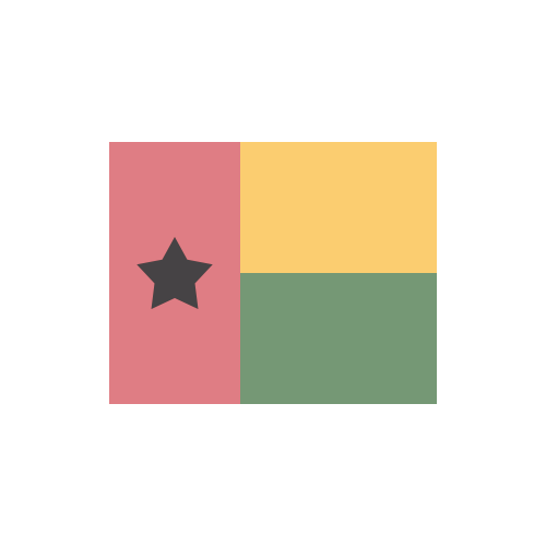 ギニアビサウ　国旗　カラーアイコン フリー素材