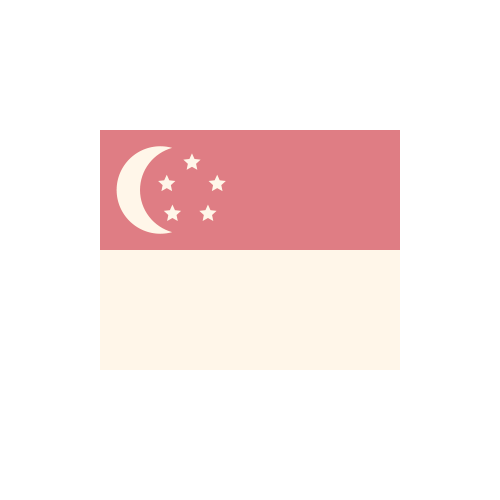 シンガポール　国旗　カラーアイコン フリー素材