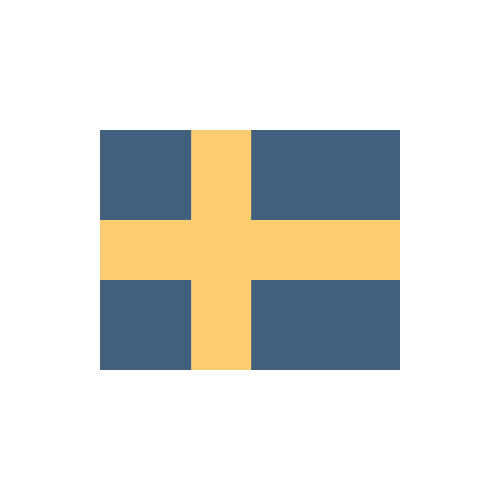 スウェーデン　国旗　カラーアイコン フリー素材
