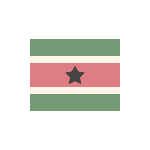 スリナム　国旗　カラーアイコン フリー素材