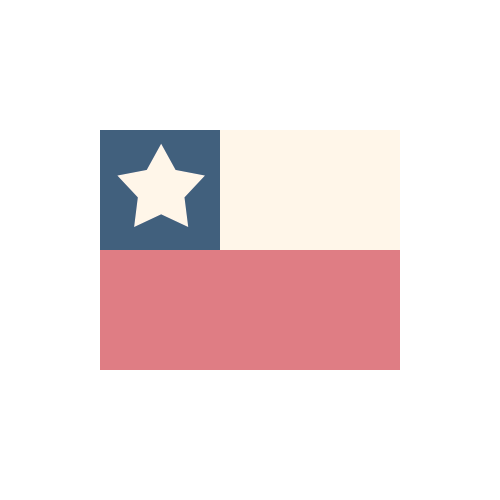 チリ　国旗　カラーアイコン フリー素材
