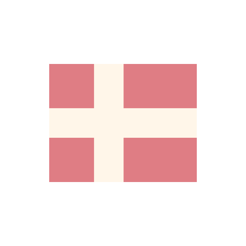 デンマーク　国旗　カラーアイコン フリー素材