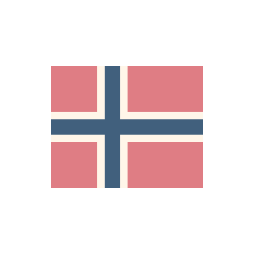 ノルウェー　国旗　カラーアイコン フリー素材