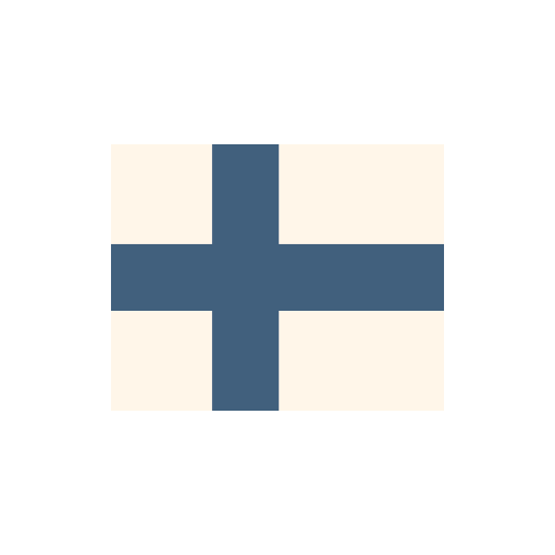 フィンランド　国旗　カラーアイコン フリー素材