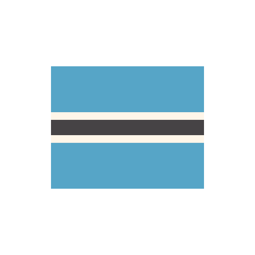 ボツワナ　国旗　カラーアイコン フリー素材