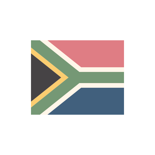南アフリカ　国旗　カラーアイコン フリー素材