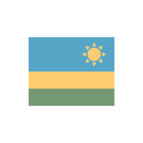 ルワンダ　国旗　カラーアイコン フリー素材